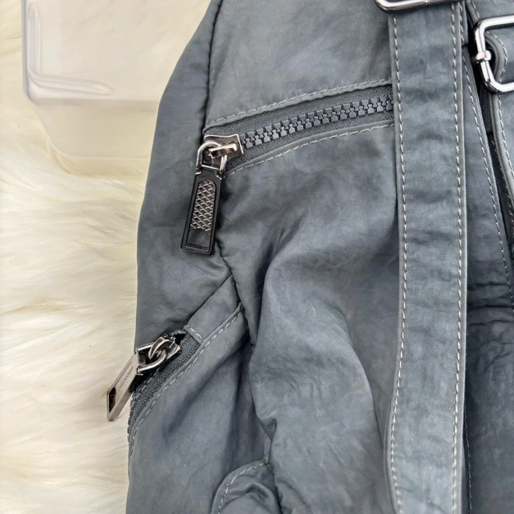Rebecca Minkoff Julian Gray Modern Backpack with Ergonomic Design